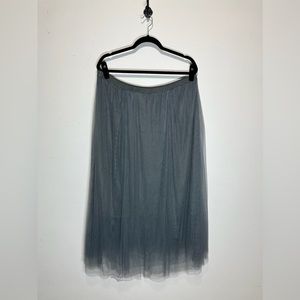 Peruvian Connection Giselle Tulle Skirt in Grey